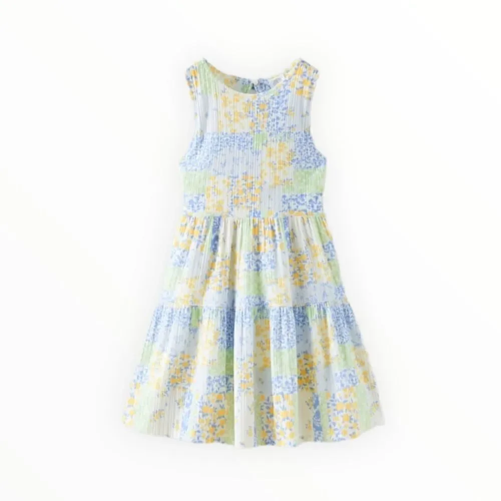 ZARA Kids | Blue | FLORAL PATCHWORK DRESS